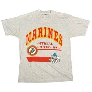 Signal Marines Official Military Issue Graphic T Shirt XL Gray Cartoon Character